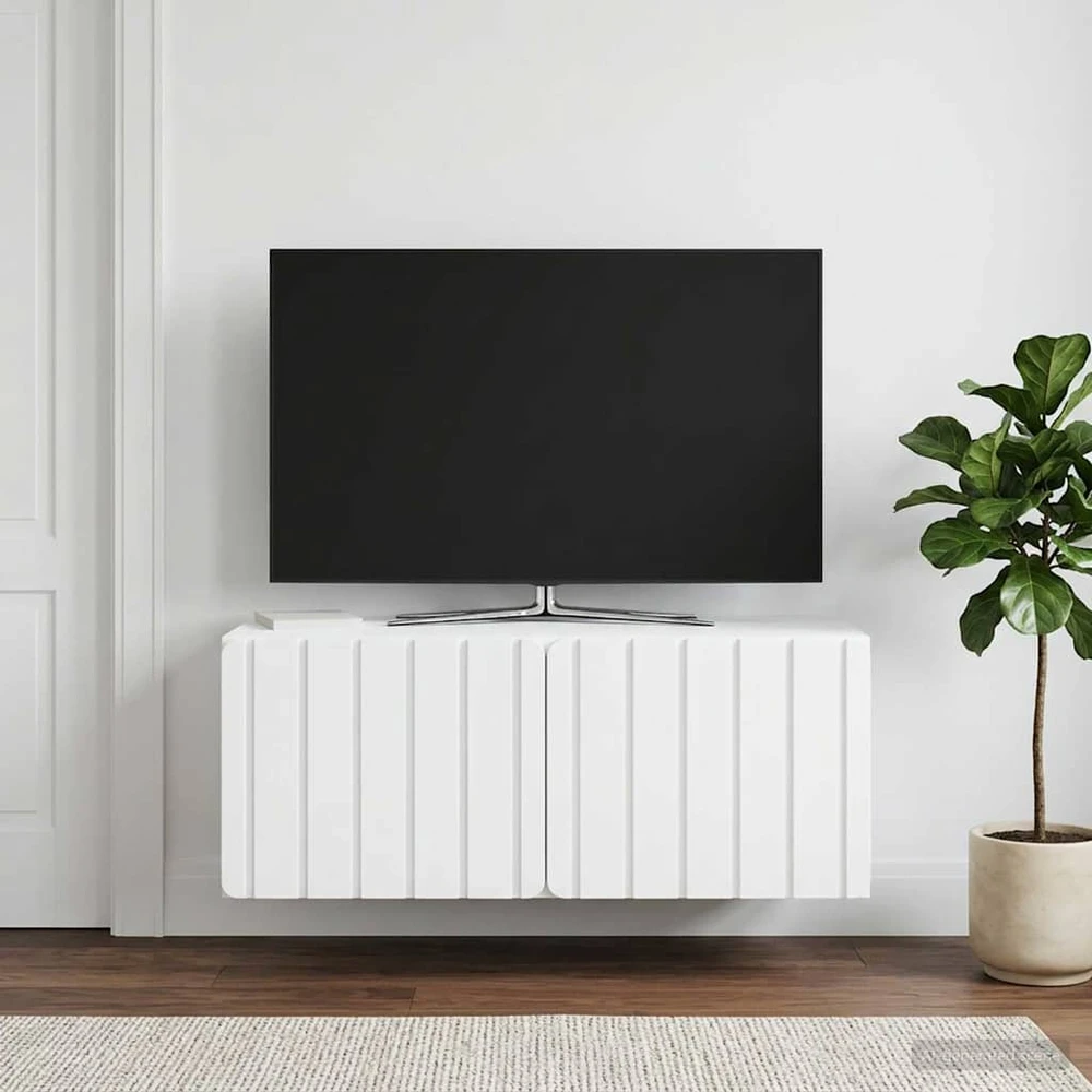 TV staliukas Sieninė TV spintelė 78,5 x 41 x 30 cm Balta Apdirbta mediena