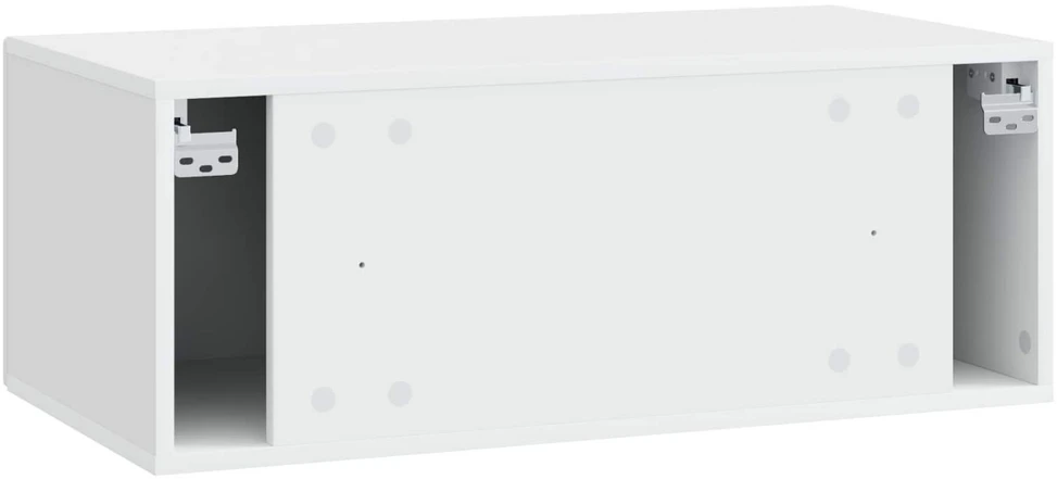 TV staliukas Sieninė TV spintelė 78,5 x 31 cm Balta Apdirbta mediena