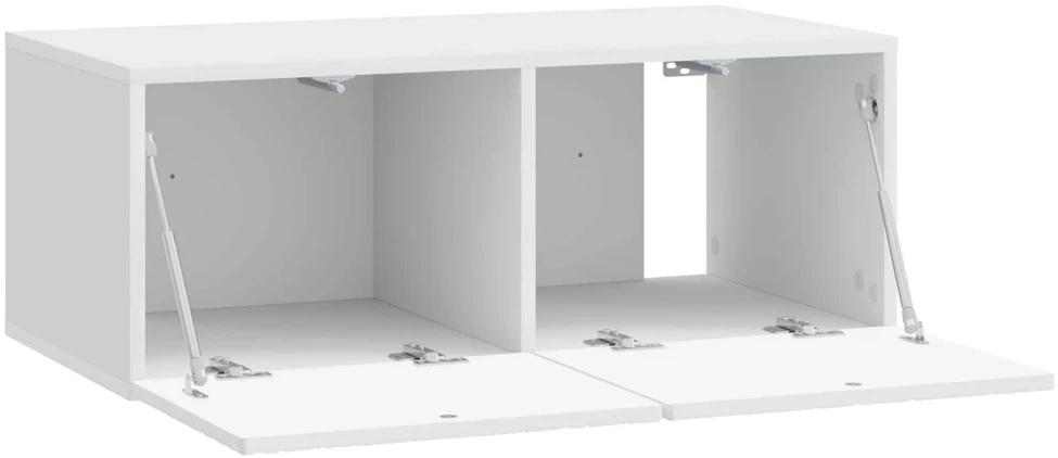 TV staliukas Sieninė TV spintelė 78,5 x 31 cm Itin blizgi balta