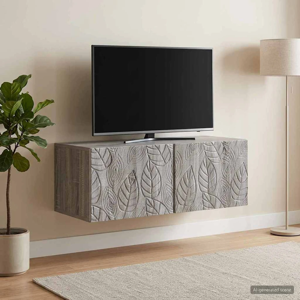 TV staliukas Sieninė TV spintelė 78,5 x 31 cm Pilka Sonoma Apdirbta mediena