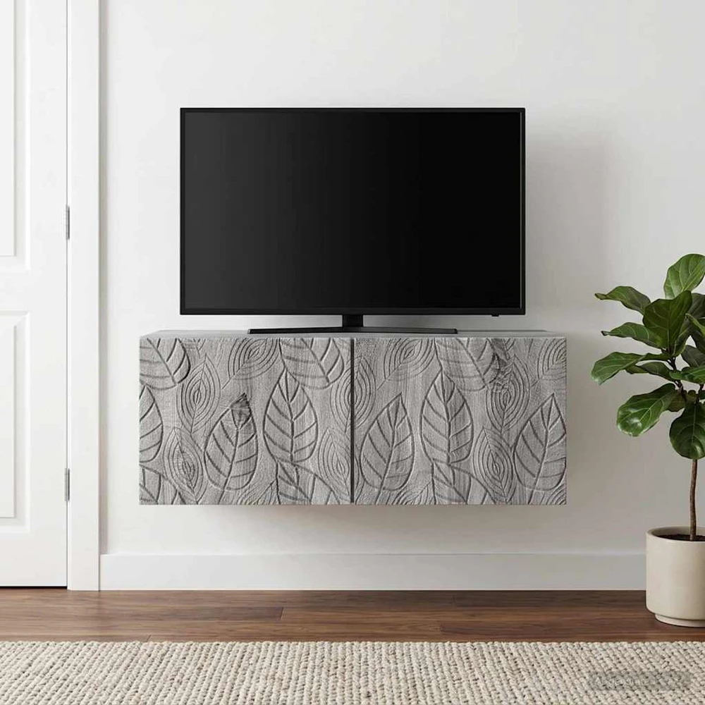 TV staliukas Sieninė TV spintelė 98 x 31 cm Pilka Sonoma Apdirbta mediena