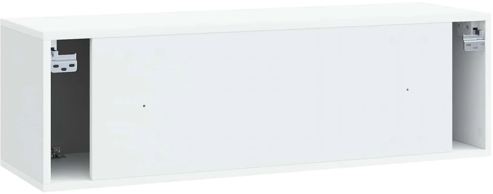 TV staliukas Sieninė TV spintelė 98 x 31 x 30 cm Balta Apdirbta mediena