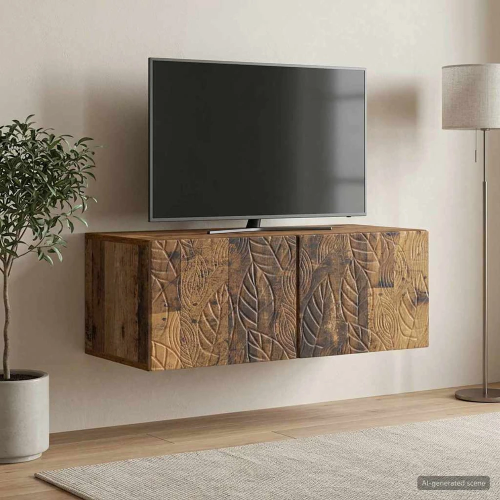 TV staliukas Sieninė TV spintelė 98 x 41 x 30 cm Sendintos medienos