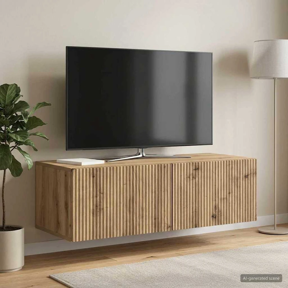 TV staliukas Sieninė TV spintelė 98 x 41 x 30 cm Artisano ąžuolo