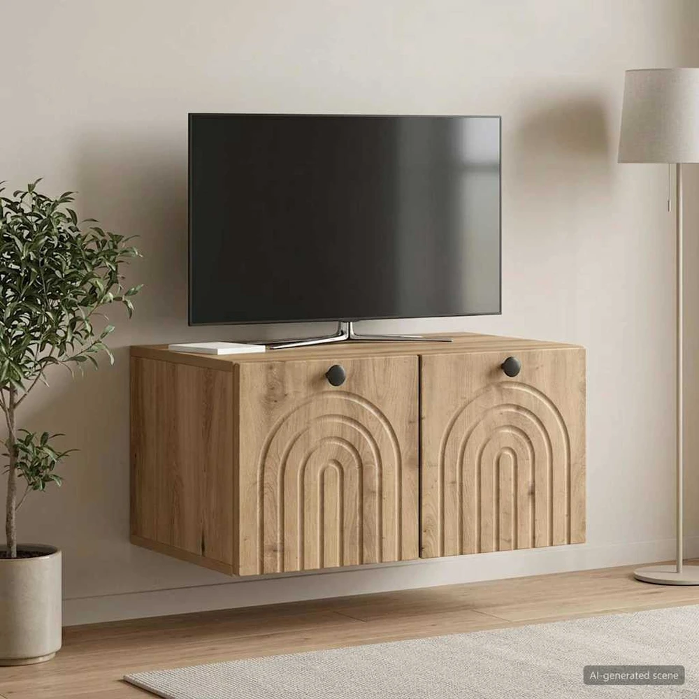 TV staliukas Sieninė TV spintelė 59,5 x 41 x 30 cm Artisano ąžuolo