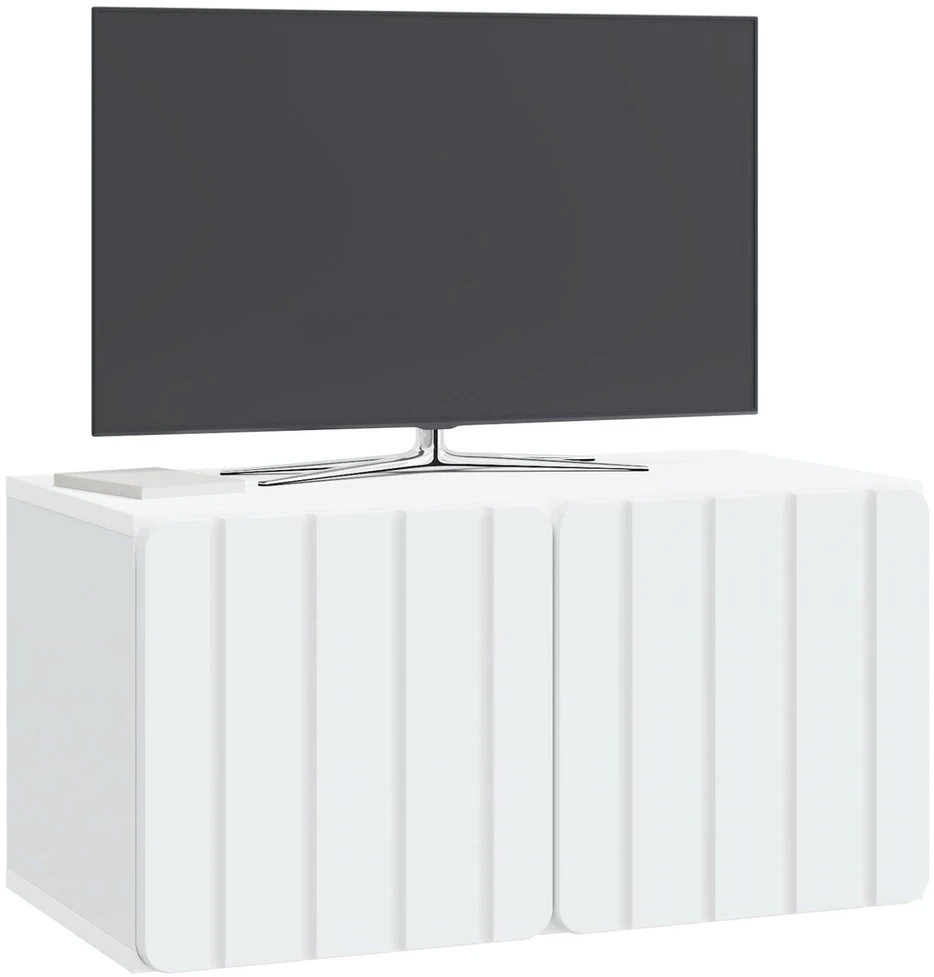 TV staliukas Sieninė TV spintelė 59,5 x 31 x 30 cm Balta Apdirbta mediena