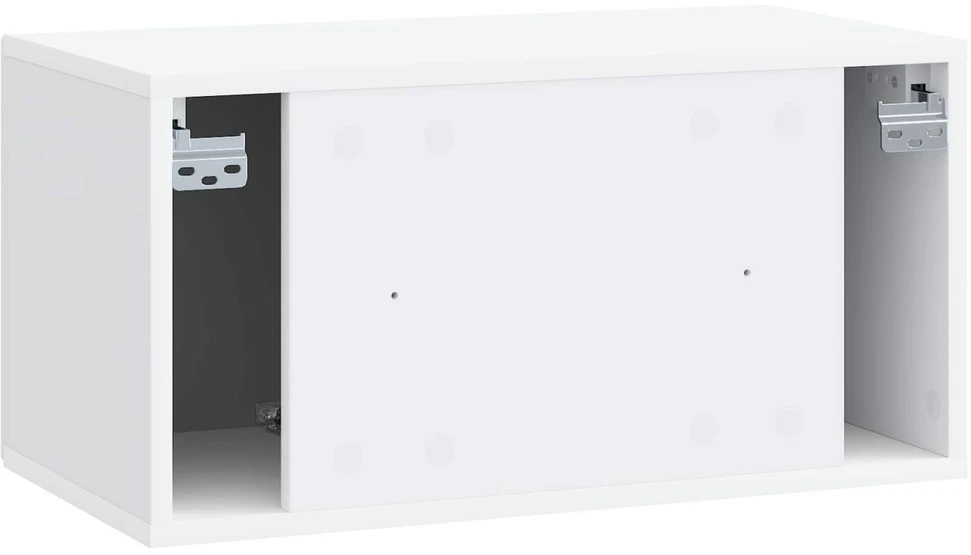 TV staliukas Sieninė TV spintelė Balta 59,5 x 31 x 30 cm Apdirbta mediena