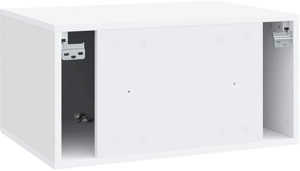 TV staliukas Sieninė TV spintelė Balta 59,5 x 41 x 30 cm Apdirbta mediena