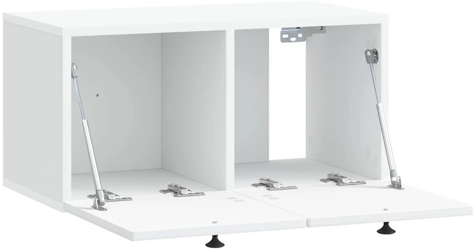 TV staliukas Sieninė TV spintelė Balta 59,5 x 31 x 30 cm Apdirbta mediena