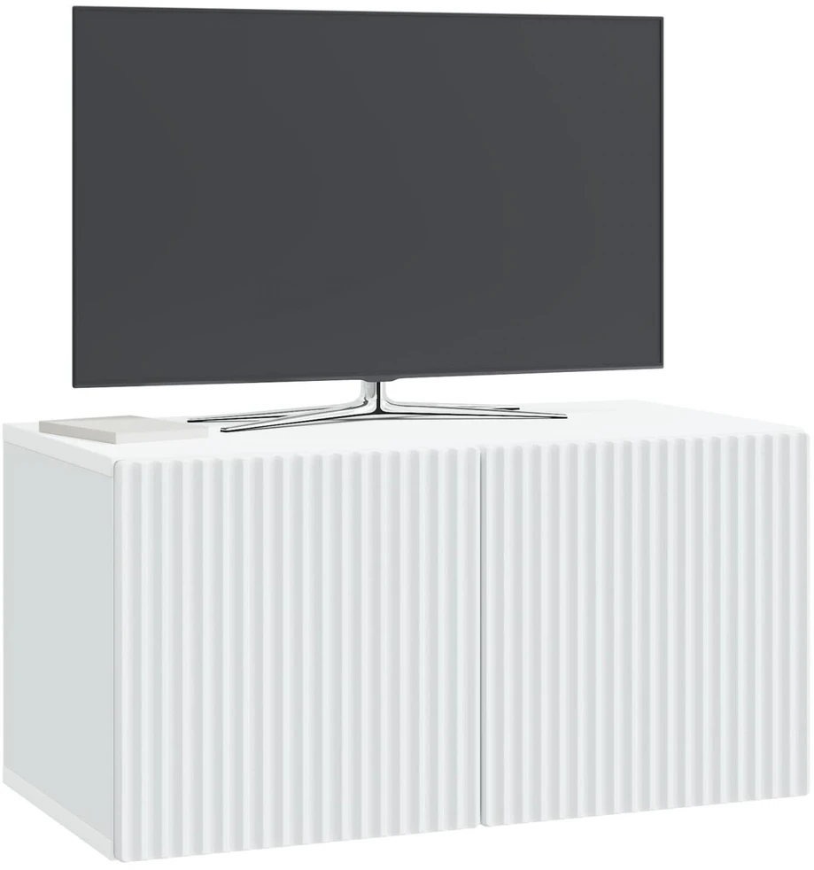 TV staliukas Sieninė TV spintelė Balta 59,5 x 31 x 30 cm Apdirbta mediena