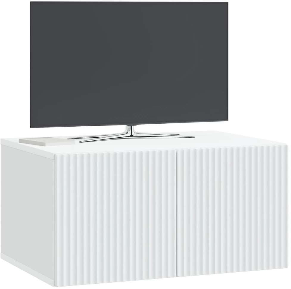 TV staliukas Sieninė TV spintelė Balta 59,5 x 41 x 30 cm Apdirbta mediena
