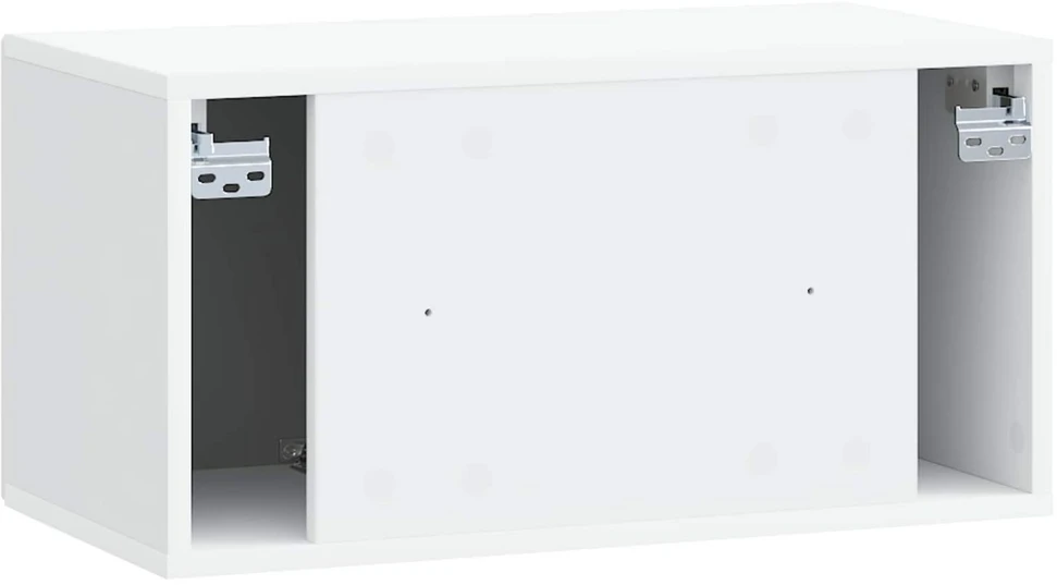 TV staliukas Sieninė TV spintelė Balta 59,5 x 31 x 30 cm Apdirbta mediena