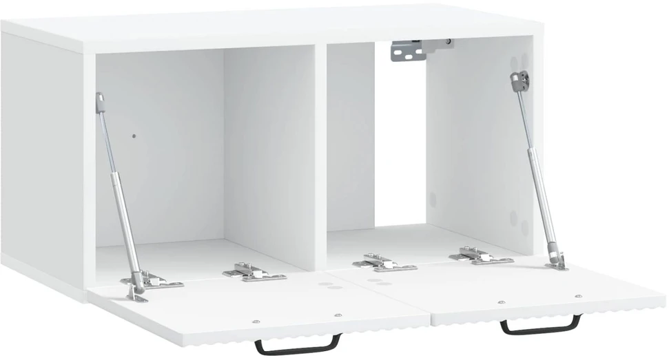 TV staliukas Sieninė TV spintelė Balta 59,5 x 31 x 30 cm Apdirbta mediena