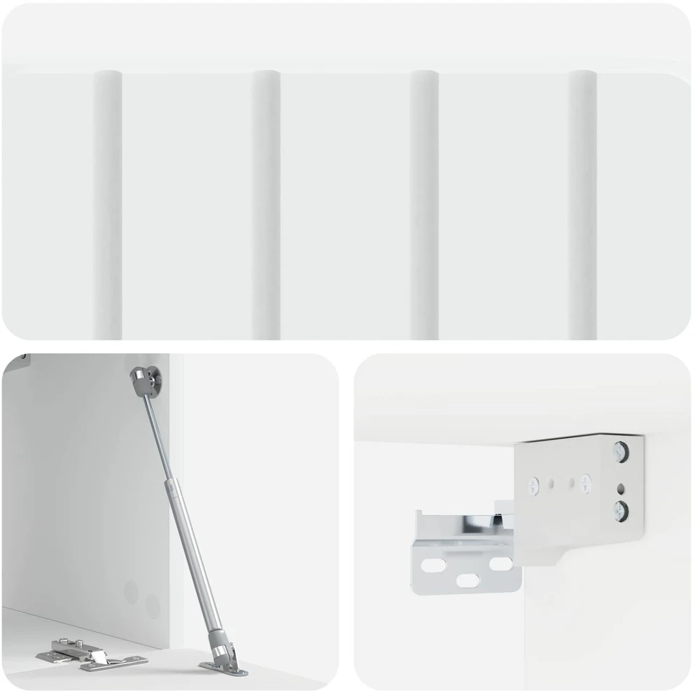 TV staliukas Sieninė TV spintelė 59,5 x 31 x 30 cm Balta Apdirbta mediena