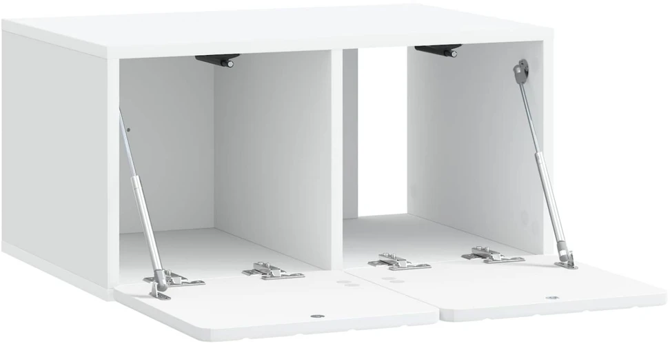 Sieninė TV spintelė 59,5 x 41 x 30 cm Balta Apdirbta mediena