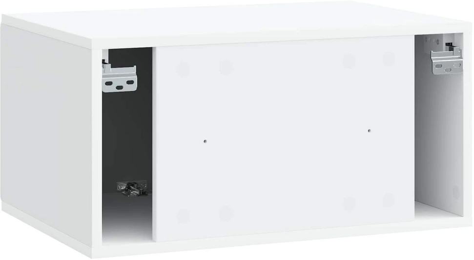 Sieninė TV spintelė 59,5 x 41 x 30 cm Balta Apdirbta mediena