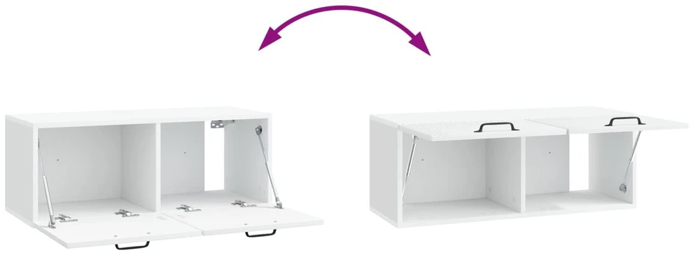 TV staliukas Sieninė TV spintelė Balta 78,5 x 31 x 30 cm Apdirbta mediena
