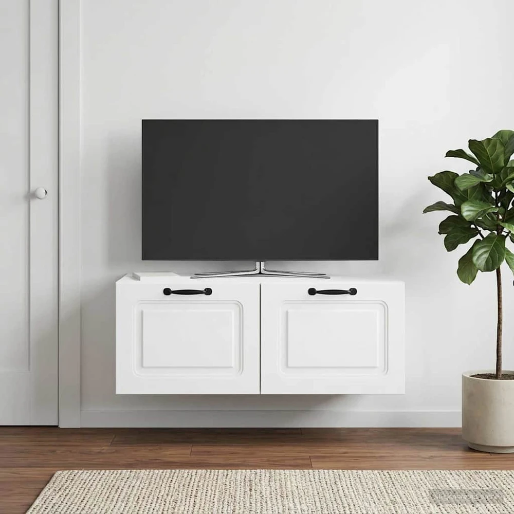 Sieninė TV spintelė Balta 78,5 x 41 x 30 cm Apdirbta mediena