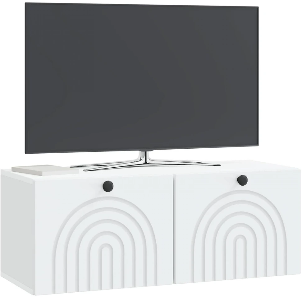 TV staliukas Sieninė TV spintelė Balta 78,5 x 31 x 30 cm Apdirbta mediena
