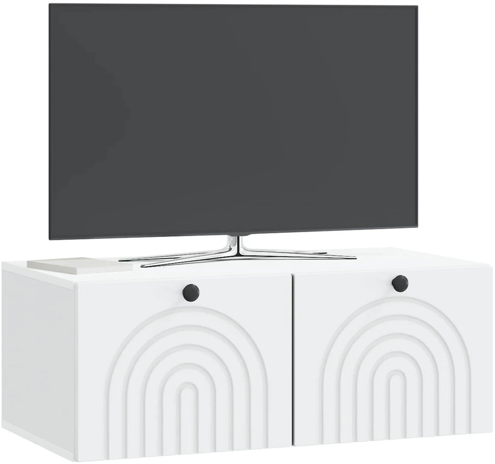 TV staliukas Sieninė TV spintelė Balta 78,5 x 41 x 30 cm Apdirbta mediena