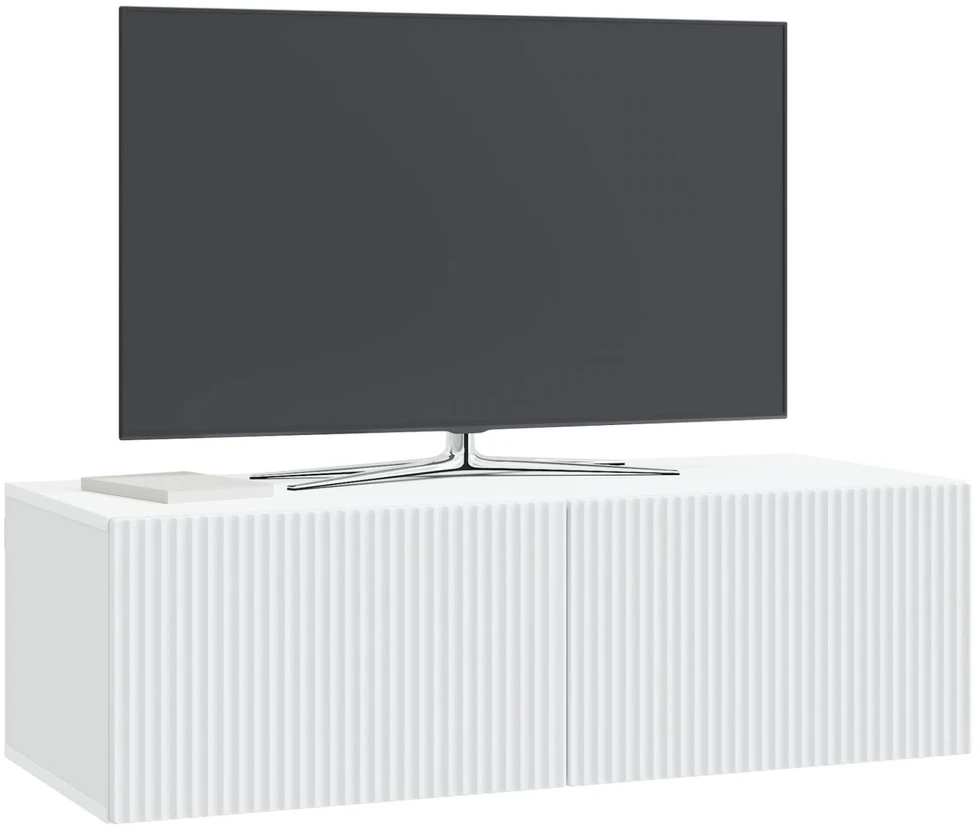 TV staliukas Sieninė TV spintelė Balta 98 x 41 x 30 cm Apdirbta mediena