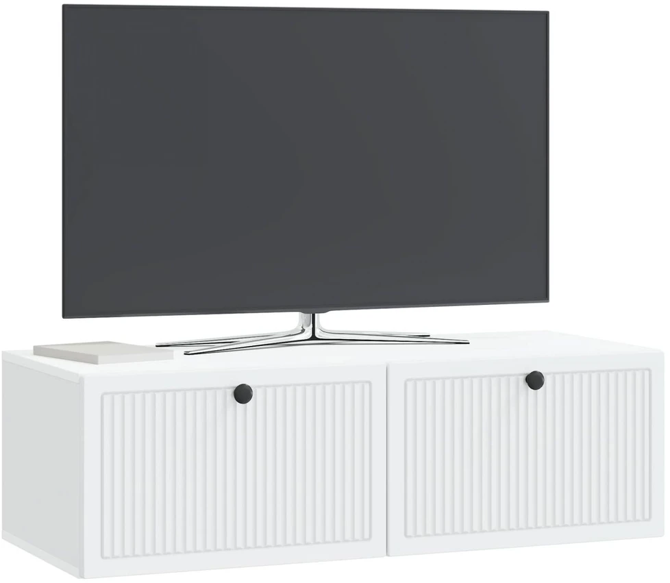 TV staliukas Sieninė TV spintelė Balta 98 x 41 x 30 cm Apdirbta mediena