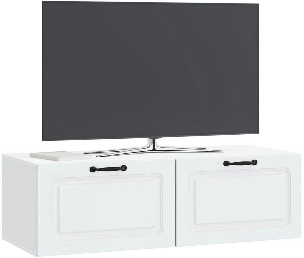 TV staliukas Sieninė TV spintelė Balta 98 x 41 x 30 cm Apdirbta mediena