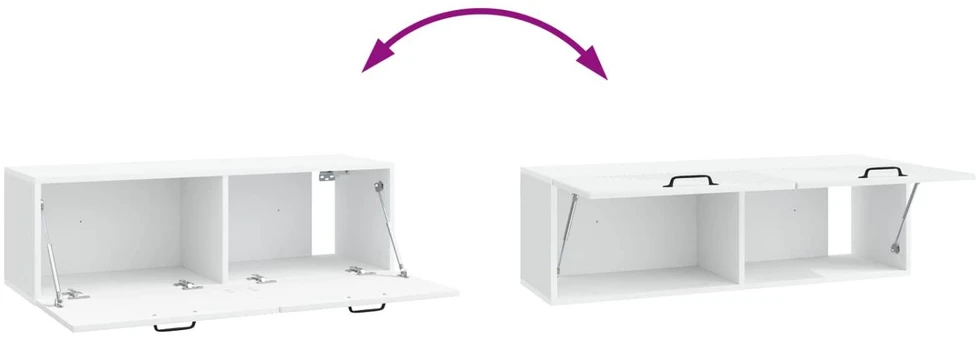 TV staliukas Sieninė TV spintelė Balta 98 x 31 x 30 cm Apdirbta mediena