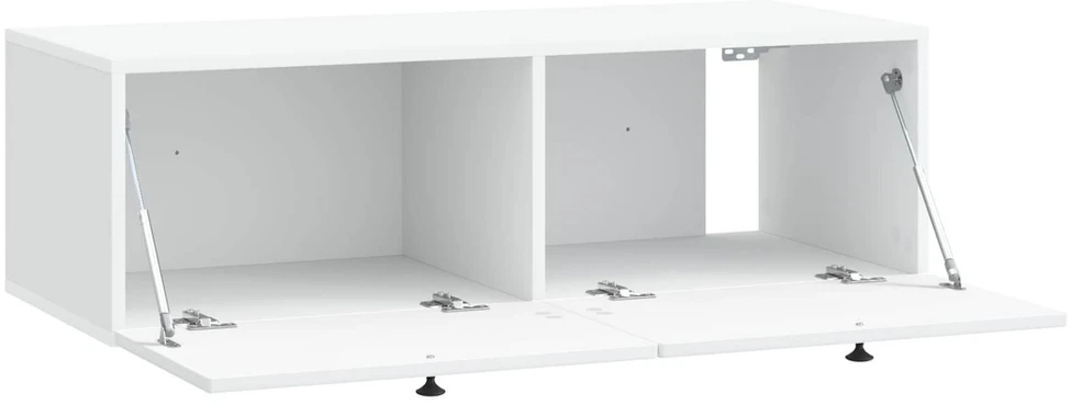TV staliukas Sieninė TV spintelė 99 x 41 x 30 cm Balta Apdirbta mediena