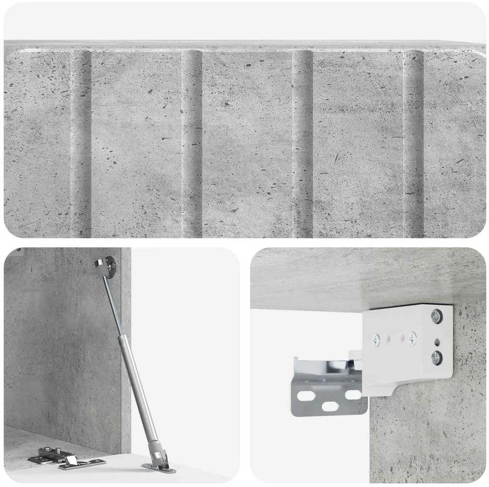 TV staliukas Sieninė TV spintelė 59,5 x 31 x 30 cm Betono pilka