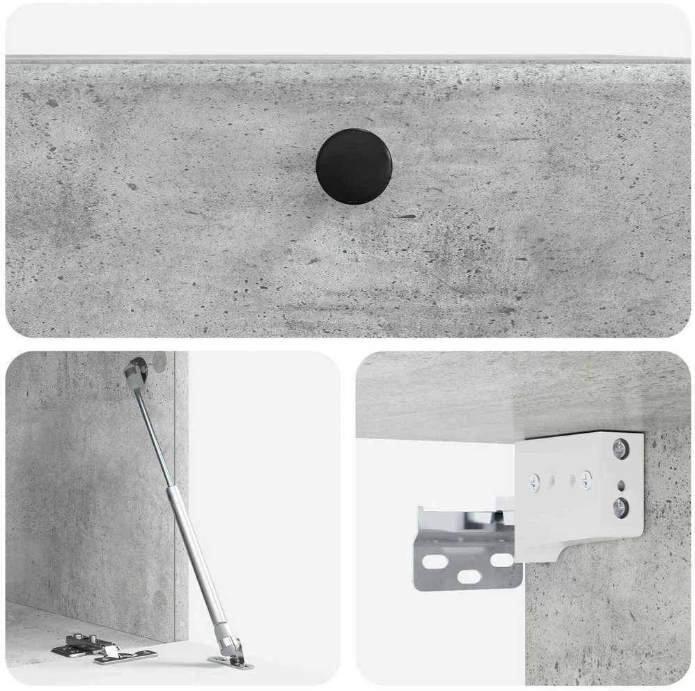 TV staliukas Sieninė TV spintelė 59,5 x 41 x 30 cm Betono pilka