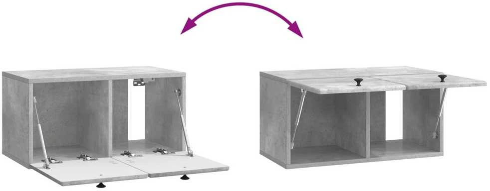TV staliukas Sieninė TV spintelė 59,5 x 31 x 30 cm Betono pilka