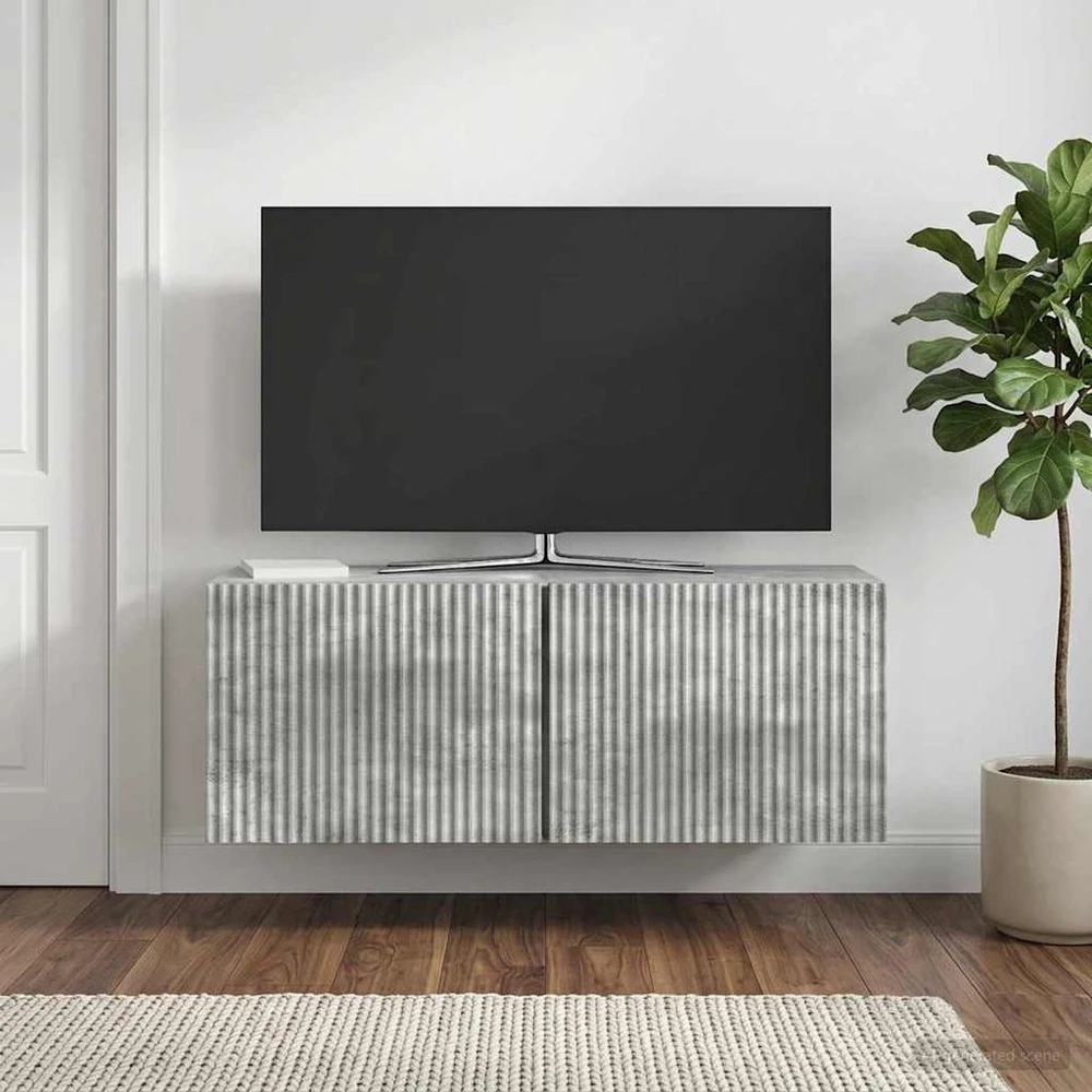 TV staliukas Sieninė TV spintelė 78,5 x 31 x 30 cm Betono pilka