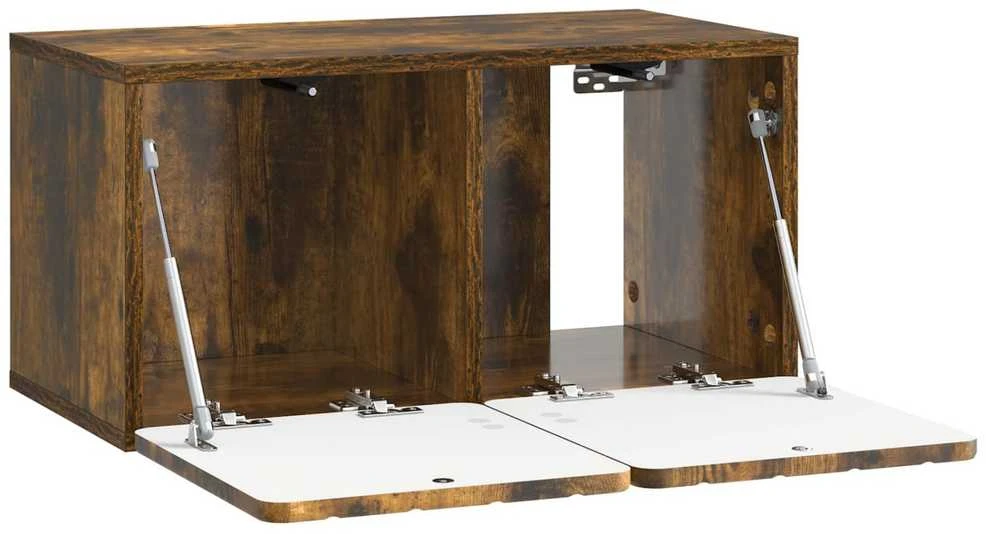 TV staliukas Sieninė TV spintelė 59,5 x 31 x 30 cm Dūminio ąžuolo