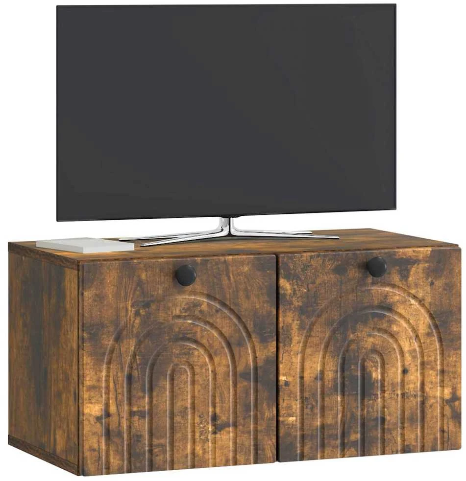 TV staliukas Sieninė TV spintelė Dūminio ąžuolo 59,5 x 31 x 30 cm