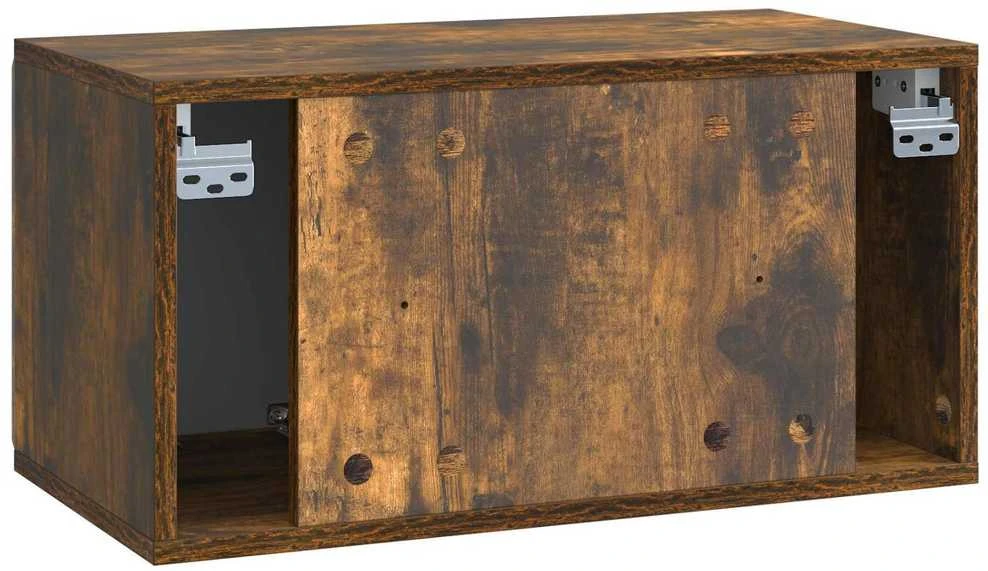 TV staliukas Sieninė TV spintelė 59,5 x 31 x 30 cm Dūminio ąžuolo