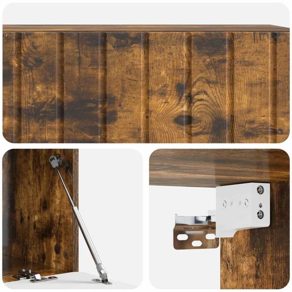TV staliukas Sieninė TV spintelė 98 x 41 x 30 cm Dūminio ąžuolo