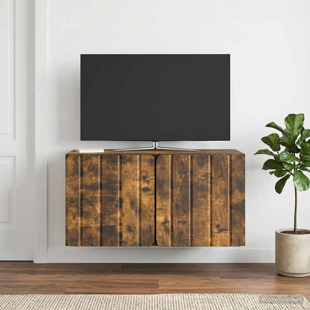 TV staliukas Sieninė TV spintelė 59,5 x 31 x 30 cm Dūminio ąžuolo