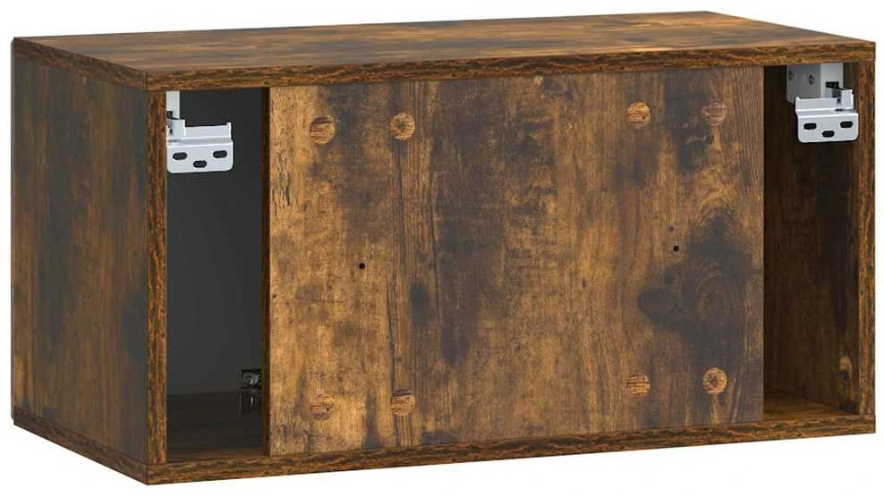 TV staliukas Sieninė TV spintelė Dūminio ąžuolo 59,5 x 31 x 30 cm