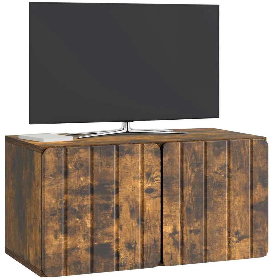 TV staliukas Sieninė TV spintelė 59,5 x 31 x 30 cm Dūminio ąžuolo