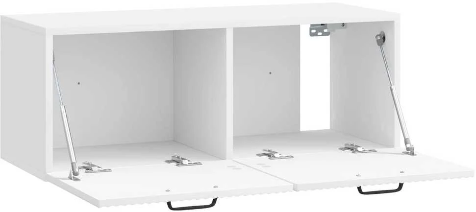 TV staliukas Sieninė TV spintelė Itin blizgi balta 78,5 x 31 x 30 cm