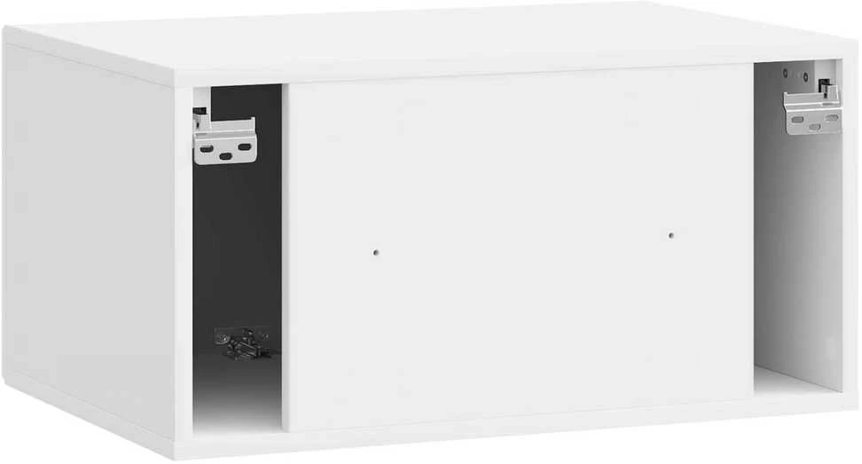 Sieninė TV spintelė Itin blizgi balta 59,5 x 41 x 30 cm
