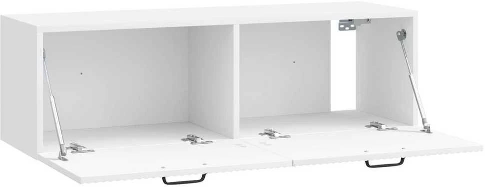 TV staliukas Sieninė TV spintelė Itin blizgi balta 98 x 31 x 30 cm