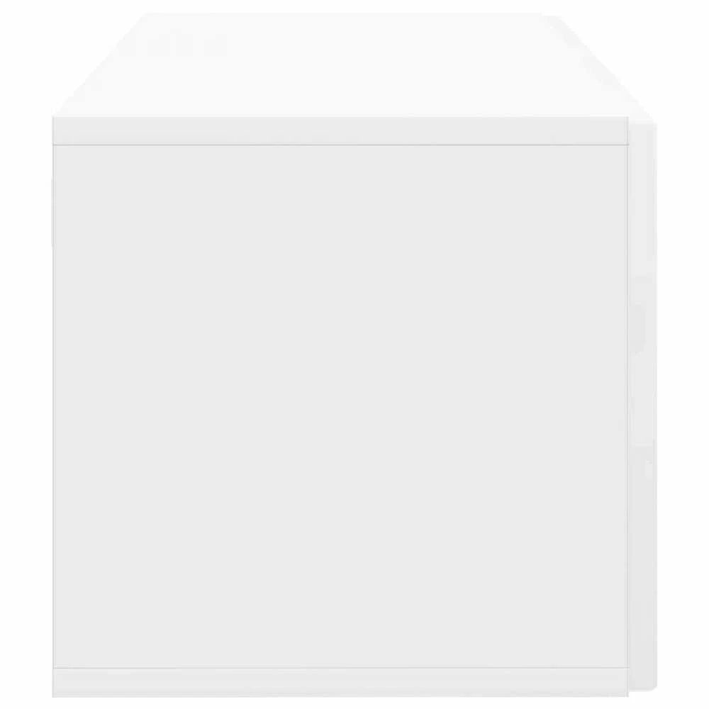 TV staliukas Sieninė TV spintelė 59,5 x 31 x 30 cm Itin blizgi balta
