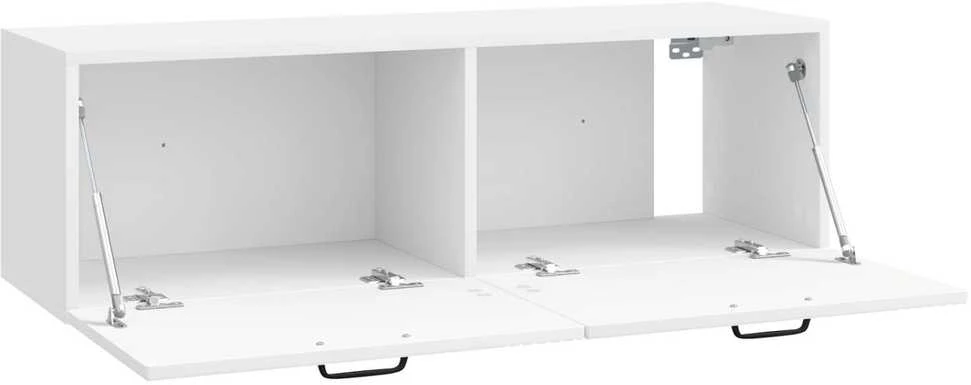 TV staliukas Sieninė TV spintelė Itin blizgi balta 98 x 31 x 30 cm