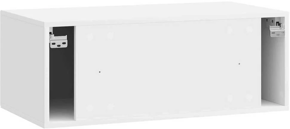 TV staliukas Sieninė TV spintelė Itin blizgi balta 78,5 x 41 x 30 cm