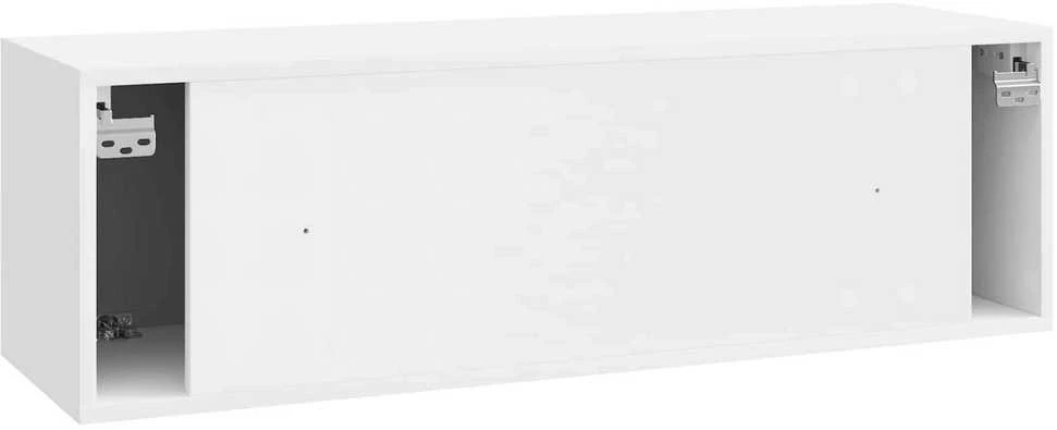 TV staliukas Sieninė TV spintelė Itin blizgi balta 98 x 31 x 30 cm