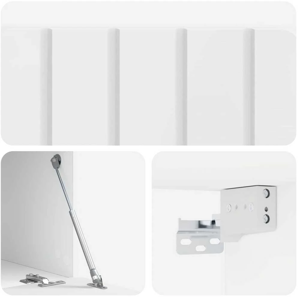 TV staliukas Sieninė TV spintelė 59,5 x 41 x 30 cm Itin blizgi balta