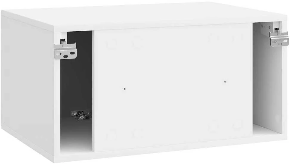 TV staliukas Sieninė TV spintelė Itin blizgi balta 59,5 x 41 x 30 cm