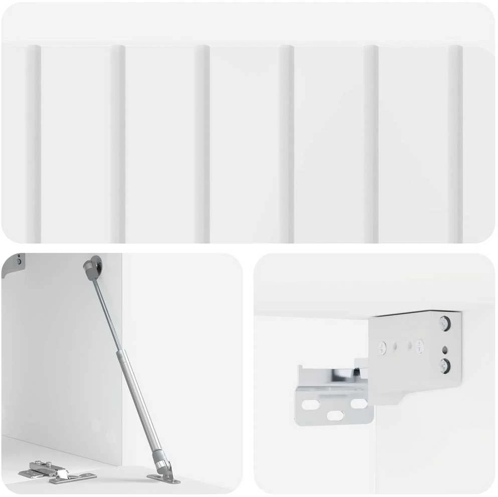 TV staliukas Sieninė TV spintelė 78,5 x 31 x 30 cm Itin blizgi balta
